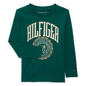 Tommy Hilfiger Kids Dark Teal Long Sleeve Tee